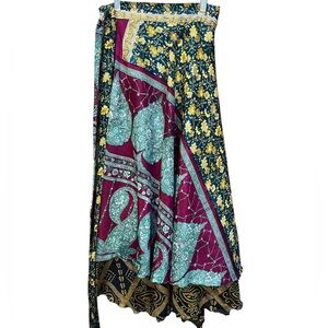 Darn Good Yarn Silk Sari True Wrap Skirt